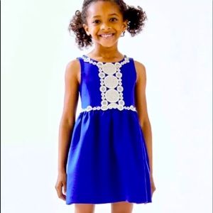 BNWT Lilly Pulitzer little girls Baylee dress Lapis Lazuli in size small (4-5)